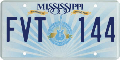 MS license plate FVT144