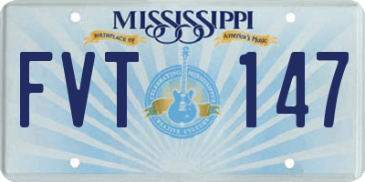 MS license plate FVT147