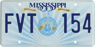 MS license plate FVT154
