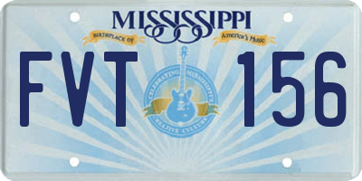 MS license plate FVT156