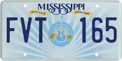 MS license plate FVT165