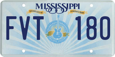 MS license plate FVT180