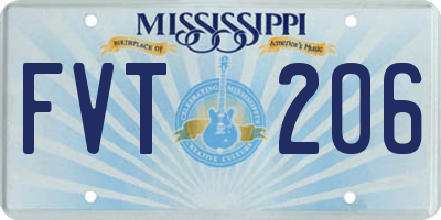 MS license plate FVT206