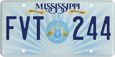 MS license plate FVT244