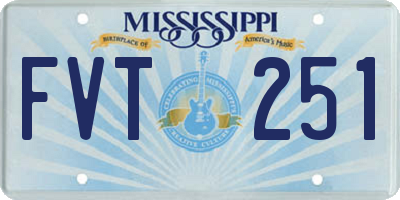 MS license plate FVT251