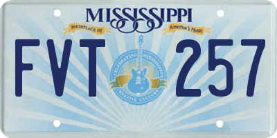 MS license plate FVT257