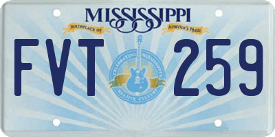MS license plate FVT259