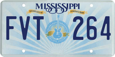 MS license plate FVT264
