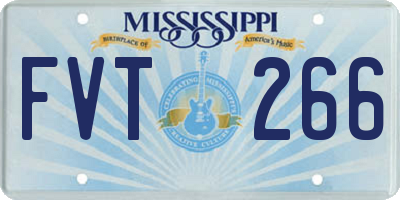 MS license plate FVT266
