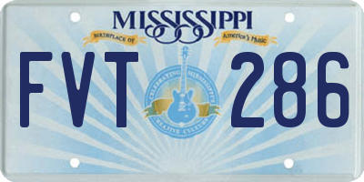 MS license plate FVT286