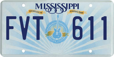 MS license plate FVT611