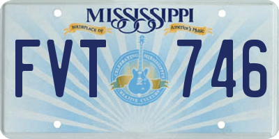 MS license plate FVT746
