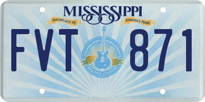 MS license plate FVT871