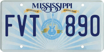 MS license plate FVT890