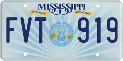 MS license plate FVT919