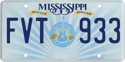 MS license plate FVT933