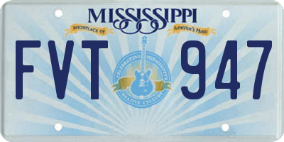 MS license plate FVT947
