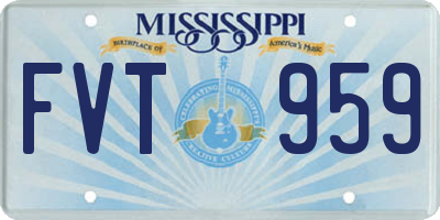 MS license plate FVT959