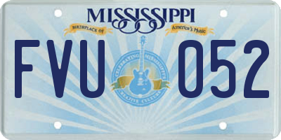 MS license plate FVU052