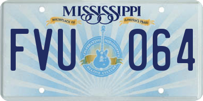 MS license plate FVU064