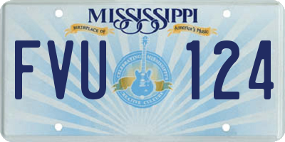 MS license plate FVU124