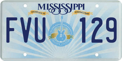 MS license plate FVU129