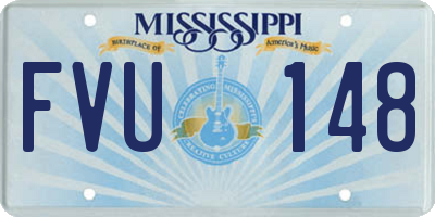MS license plate FVU148