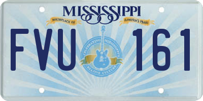 MS license plate FVU161
