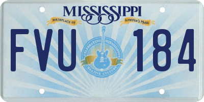 MS license plate FVU184
