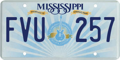 MS license plate FVU257