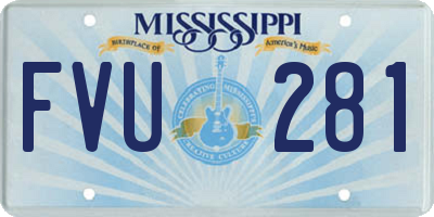 MS license plate FVU281