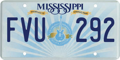 MS license plate FVU292