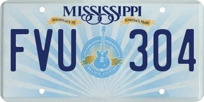 MS license plate FVU304