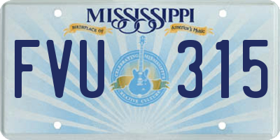 MS license plate FVU315