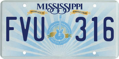 MS license plate FVU316