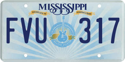 MS license plate FVU317