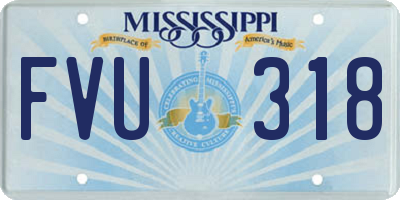 MS license plate FVU318