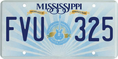 MS license plate FVU325