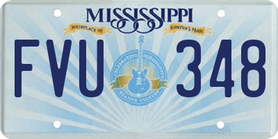 MS license plate FVU348