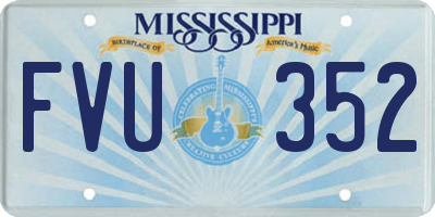 MS license plate FVU352