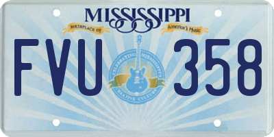 MS license plate FVU358