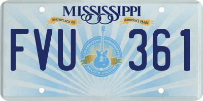 MS license plate FVU361