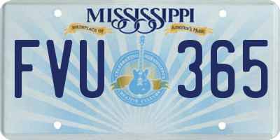 MS license plate FVU365