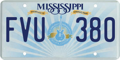 MS license plate FVU380