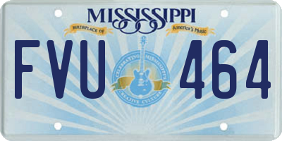 MS license plate FVU464