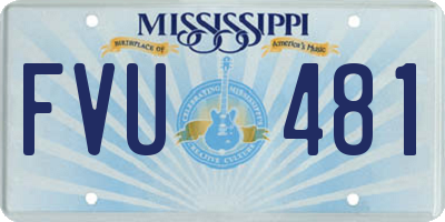 MS license plate FVU481
