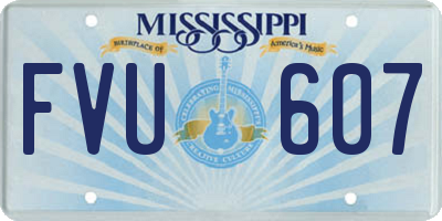 MS license plate FVU607
