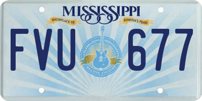 MS license plate FVU677