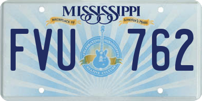 MS license plate FVU762
