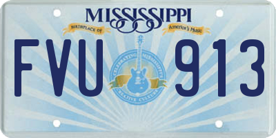 MS license plate FVU913